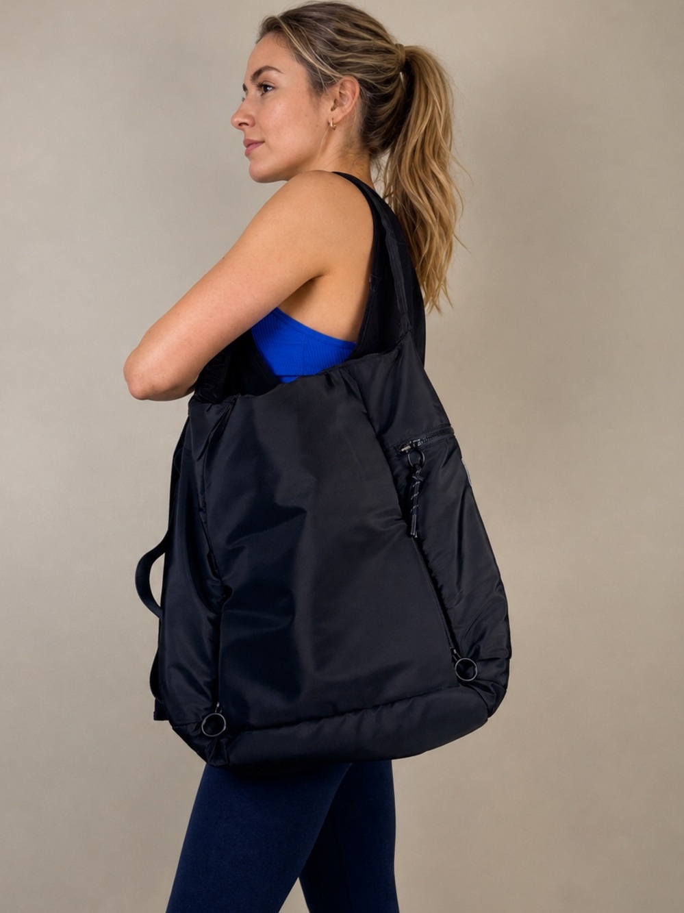 Free People Movement Black Carryall Tote Bag